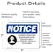 Signmission Hazardous Noise Area Hearing Sign, Vinyl Decal, 5in W x 3.5in L, 2PK OS-2PACK-NS-D-35-L-13321 - alternate 5
